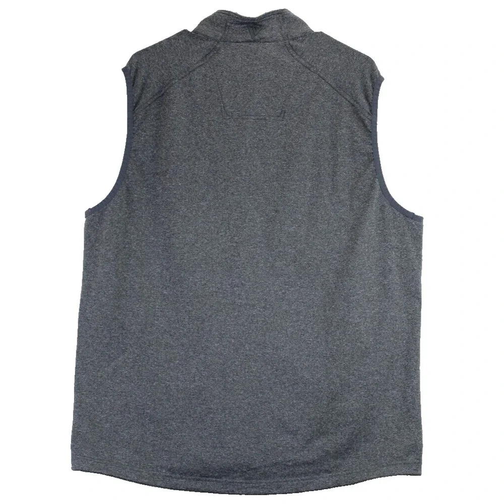 LEVELWEAR Men's Heather Gray Full Zip Vest Performance Logo Size L‎